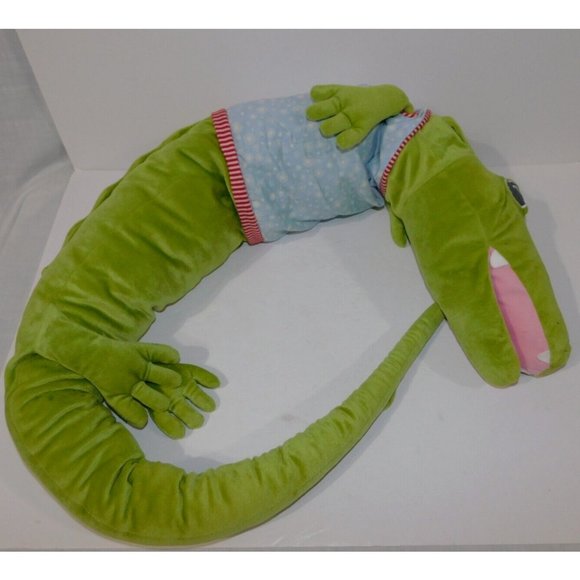 IKEA Fabler Krokodil 65" Plush Stuffed Crocodile Alligator Rattle Tail Lovey - Picture 2 of 6